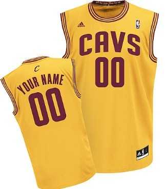 Men & Youth Customized Cleveland Cavaliers Yellow Jersey